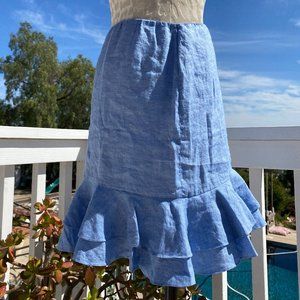 Ralph Lauren Purple Label blue linen skirt